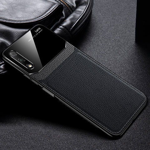 Silikon Hülle Handyhülle Gummi Schutzhülle Leder Tasche für Huawei P Smart Z (2019) Schwarz