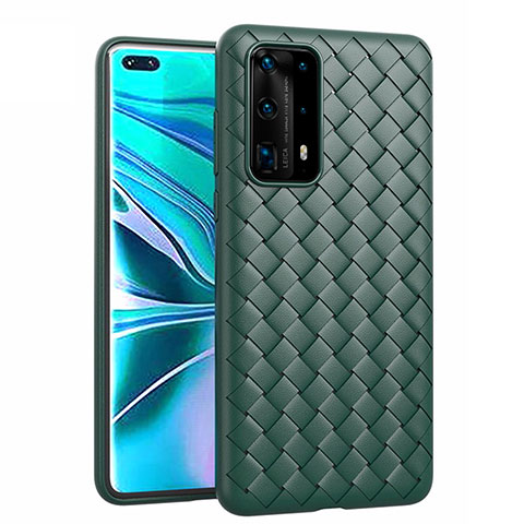 Silikon Hülle Handyhülle Gummi Schutzhülle Leder Tasche für Huawei P40 Pro+ Plus Grün