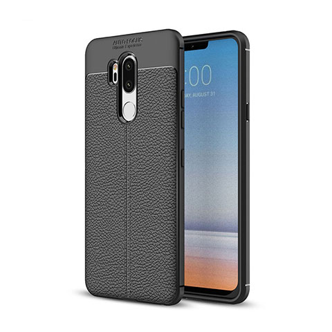 Silikon Hülle Handyhülle Gummi Schutzhülle Leder Tasche für LG G7 Schwarz