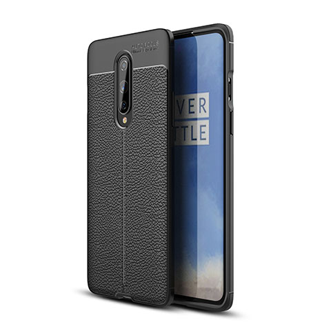 Silikon Hülle Handyhülle Gummi Schutzhülle Leder Tasche für OnePlus 8 Schwarz