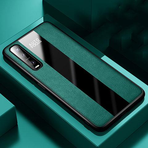 Silikon Hülle Handyhülle Gummi Schutzhülle Leder Tasche für Oppo Find X2 Pro Grün