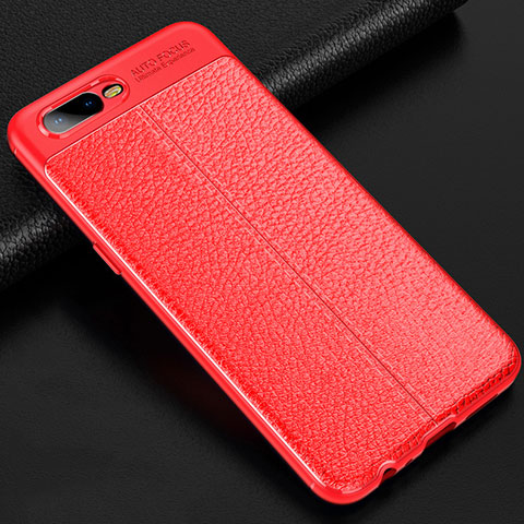 Silikon Hülle Handyhülle Gummi Schutzhülle Leder Tasche für Oppo R15X Rot