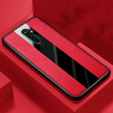 Silikon Hülle Handyhülle Gummi Schutzhülle Leder Tasche für Oppo Reno2 Z Rot