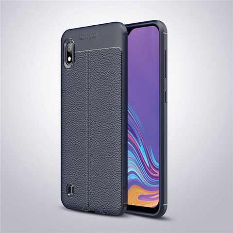 Silikon Hülle Handyhülle Gummi Schutzhülle Leder Tasche für Samsung Galaxy A10 Blau