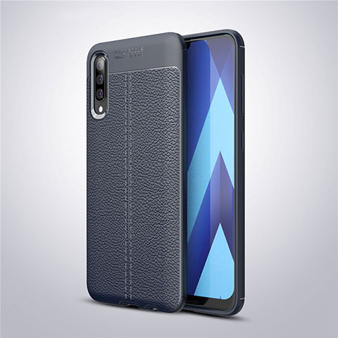 Silikon Hülle Handyhülle Gummi Schutzhülle Leder Tasche für Samsung Galaxy A30S Blau