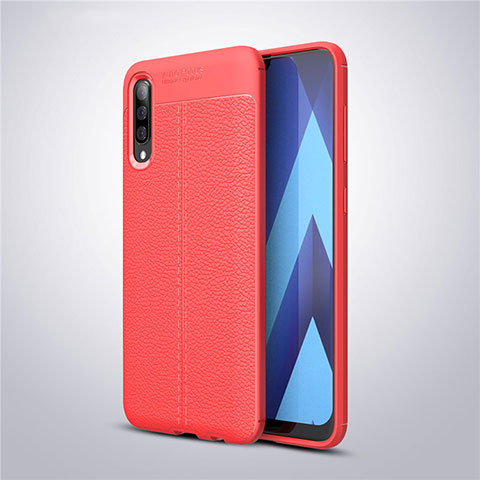 Silikon Hülle Handyhülle Gummi Schutzhülle Leder Tasche für Samsung Galaxy A30S Rot