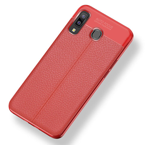 Silikon Hülle Handyhülle Gummi Schutzhülle Leder Tasche für Samsung Galaxy A8 Star Rot