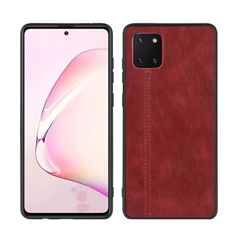 Silikon Hülle Handyhülle Gummi Schutzhülle Leder Tasche für Samsung Galaxy A81 Fuchsie