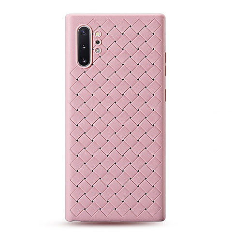 Silikon Hülle Handyhülle Gummi Schutzhülle Leder Tasche für Samsung Galaxy Note 10 Plus 5G Rosegold