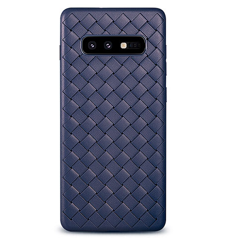 Silikon Hülle Handyhülle Gummi Schutzhülle Leder Tasche für Samsung Galaxy S10e Blau