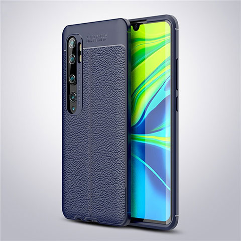 Silikon Hülle Handyhülle Gummi Schutzhülle Leder Tasche für Xiaomi Mi Note 10 Pro Blau