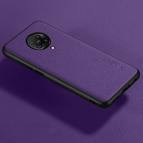 Silikon Hülle Handyhülle Gummi Schutzhülle Leder Tasche für Xiaomi Poco F2 Pro Violett