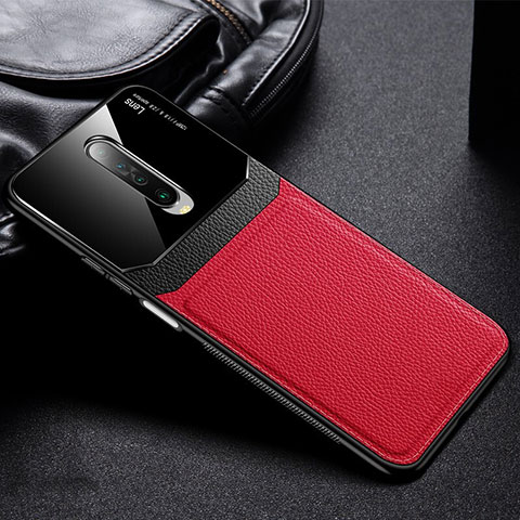 Silikon Hülle Handyhülle Gummi Schutzhülle Leder Tasche für Xiaomi Redmi K30 5G Rot