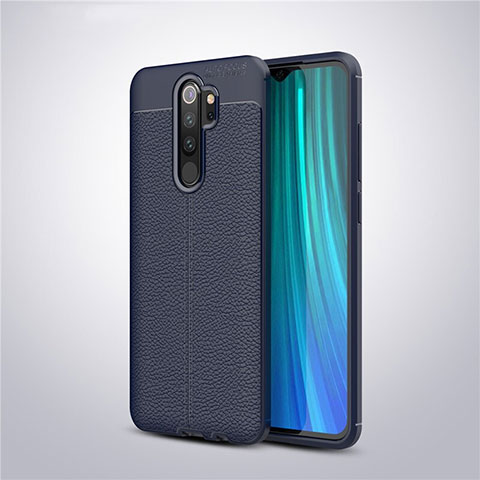 Silikon Hülle Handyhülle Gummi Schutzhülle Leder Tasche für Xiaomi Redmi Note 8 Pro Blau