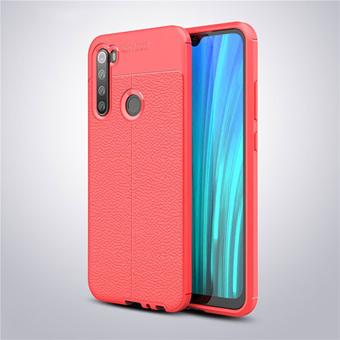 Silikon Hülle Handyhülle Gummi Schutzhülle Leder Tasche für Xiaomi Redmi Note 8 Rot