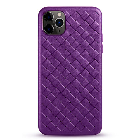 Silikon Hülle Handyhülle Gummi Schutzhülle Leder Tasche G01 für Apple iPhone 11 Pro Max Violett