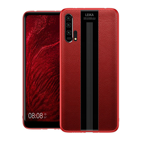 Silikon Hülle Handyhülle Gummi Schutzhülle Leder Tasche H01 für Huawei Honor 20 Pro Rot