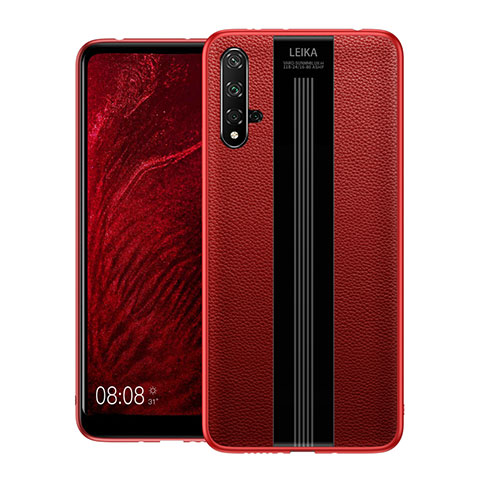 Silikon Hülle Handyhülle Gummi Schutzhülle Leder Tasche H01 für Huawei Honor 20 Rot