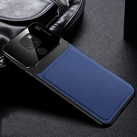 Silikon Hülle Handyhülle Gummi Schutzhülle Leder Tasche H01 für Huawei Mate 20 Blau