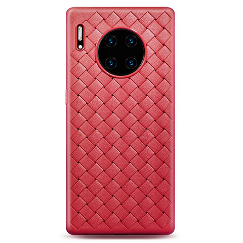 Silikon Hülle Handyhülle Gummi Schutzhülle Leder Tasche H01 für Huawei Mate 30 5G Rot