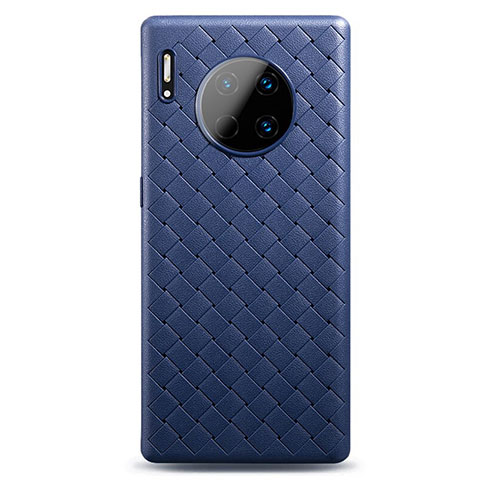 Silikon Hülle Handyhülle Gummi Schutzhülle Leder Tasche H01 für Huawei Mate 30 Blau