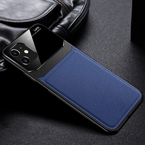 Silikon Hülle Handyhülle Gummi Schutzhülle Leder Tasche H02 für Apple iPhone 11 Blau