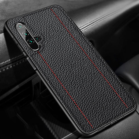 Silikon Hülle Handyhülle Gummi Schutzhülle Leder Tasche H02 für Huawei Honor 20S Schwarz