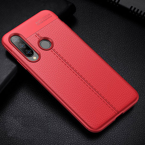 Silikon Hülle Handyhülle Gummi Schutzhülle Leder Tasche H02 für Huawei Nova 4e Rot