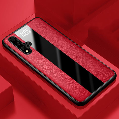 Silikon Hülle Handyhülle Gummi Schutzhülle Leder Tasche H03 für Huawei Honor 20 Rot