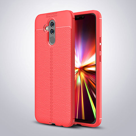 Silikon Hülle Handyhülle Gummi Schutzhülle Leder Tasche H04 für Huawei Mate 20 Lite Rot