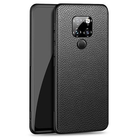 Silikon Hülle Handyhülle Gummi Schutzhülle Leder Tasche H06 für Huawei Mate 20 Schwarz