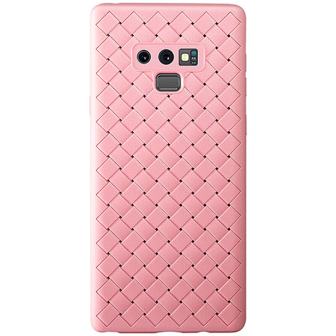 Silikon Hülle Handyhülle Gummi Schutzhülle Leder Tasche L01 für Samsung Galaxy Note 9 Rosegold