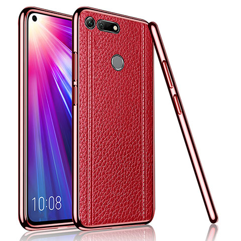 Silikon Hülle Handyhülle Gummi Schutzhülle Leder Tasche M02 für Huawei Honor View 20 Rot