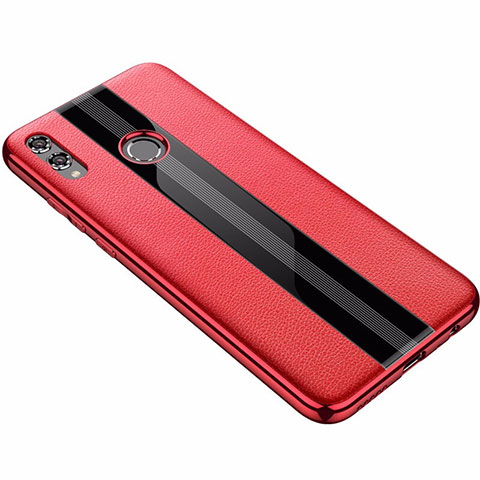 Silikon Hülle Handyhülle Gummi Schutzhülle Leder Tasche S01 für Huawei Honor V10 Lite Rot