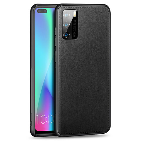 Silikon Hülle Handyhülle Gummi Schutzhülle Leder Tasche S01 für Huawei P40 Schwarz