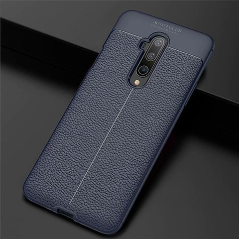 Silikon Hülle Handyhülle Gummi Schutzhülle Leder Tasche S01 für OnePlus 7T Pro Blau