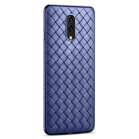 Silikon Hülle Handyhülle Gummi Schutzhülle Leder Tasche S01 für Oppo K3 Blau