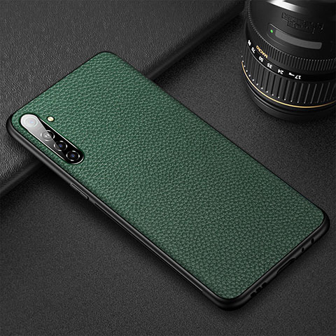 Silikon Hülle Handyhülle Gummi Schutzhülle Leder Tasche S01 für Oppo K5 Grün