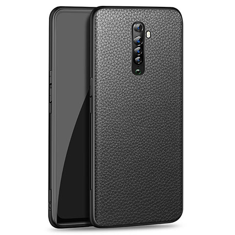 Silikon Hülle Handyhülle Gummi Schutzhülle Leder Tasche S01 für Oppo Reno2 Schwarz