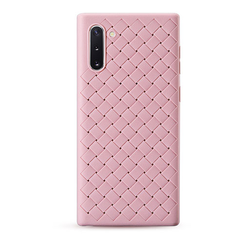 Silikon Hülle Handyhülle Gummi Schutzhülle Leder Tasche S01 für Samsung Galaxy Note 10 5G Rosegold