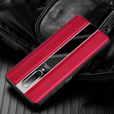 Silikon Hülle Handyhülle Gummi Schutzhülle Leder Tasche S01 für Xiaomi Redmi K30 5G Rot