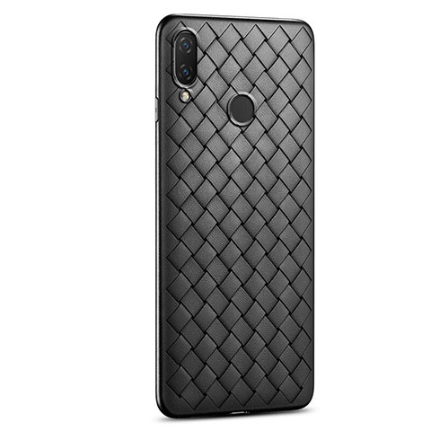 Silikon Hülle Handyhülle Gummi Schutzhülle Leder Tasche S01 für Xiaomi Redmi Note 7 Pro Schwarz