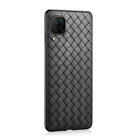 Silikon Hülle Handyhülle Gummi Schutzhülle Leder Tasche S02 für Huawei Nova 6 SE Schwarz