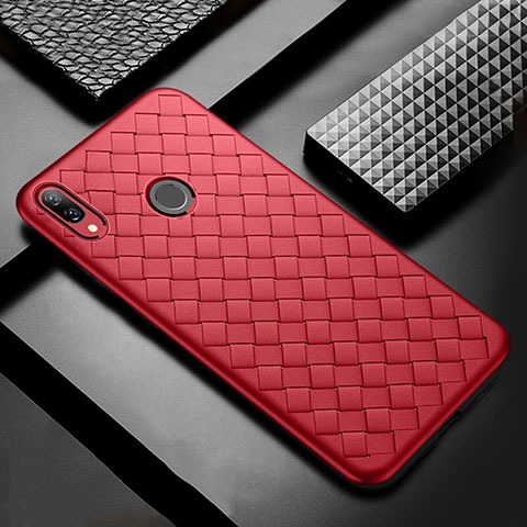 Silikon Hülle Handyhülle Gummi Schutzhülle Leder Tasche S02 für Huawei P Smart+ Plus Rot