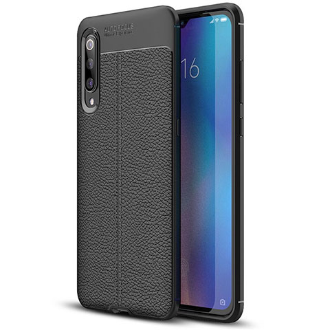 Silikon Hülle Handyhülle Gummi Schutzhülle Leder Tasche S02 für Xiaomi Mi 9 Lite Schwarz