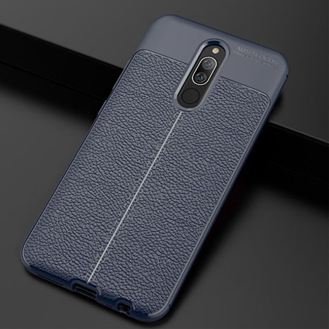 Silikon Hülle Handyhülle Gummi Schutzhülle Leder Tasche S02 für Xiaomi Redmi 8 Blau