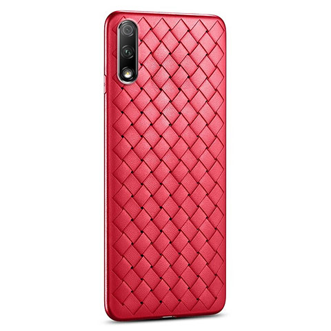 Silikon Hülle Handyhülle Gummi Schutzhülle Leder Tasche S03 für Huawei Honor 9X Rot