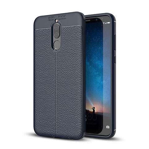 Silikon Hülle Handyhülle Gummi Schutzhülle Leder Tasche S03 für Huawei Mate 10 Lite Blau