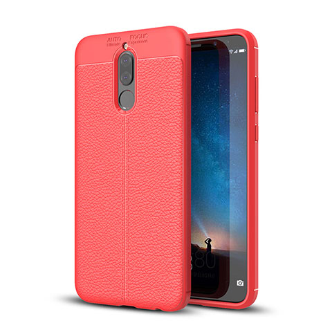 Silikon Hülle Handyhülle Gummi Schutzhülle Leder Tasche S03 für Huawei Mate 10 Lite Rot