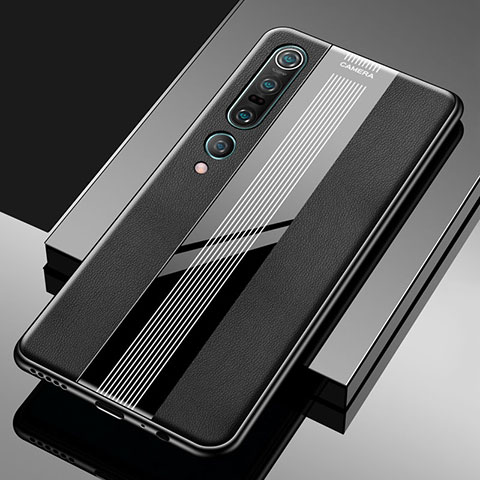 Silikon Hülle Handyhülle Gummi Schutzhülle Leder Tasche S03 für Xiaomi Mi 10 Pro Schwarz